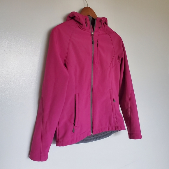 Kirkland Signature Womens Pink Softshell Hooded Jacket Coat - Small - Picture 2 of 16
